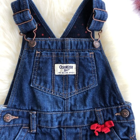 OshKosh B'gosh 18 M Flannel-Lined Jean Overall - Picture 4 of 7
